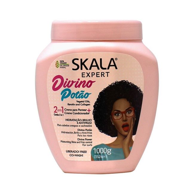SKALA Expert Divino Potao 2 em 1 Hair Cream 1 KG Pink 35.2ozw/Free Nail File