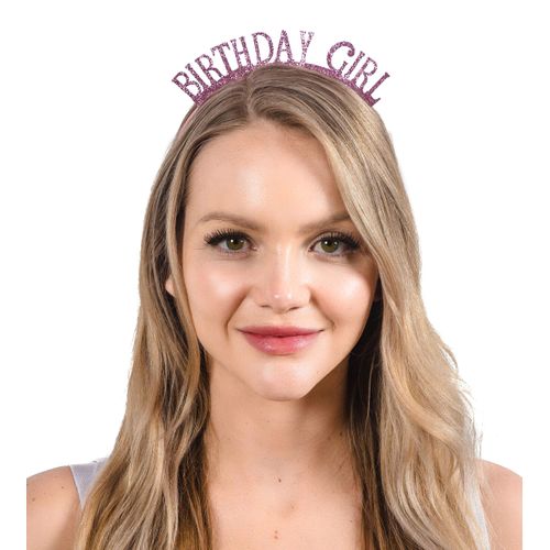 Dulcet Downtown Birthday Girl Rose Glitter Headband