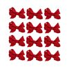 Small Solid Red Bows for Girls - Set of 12
