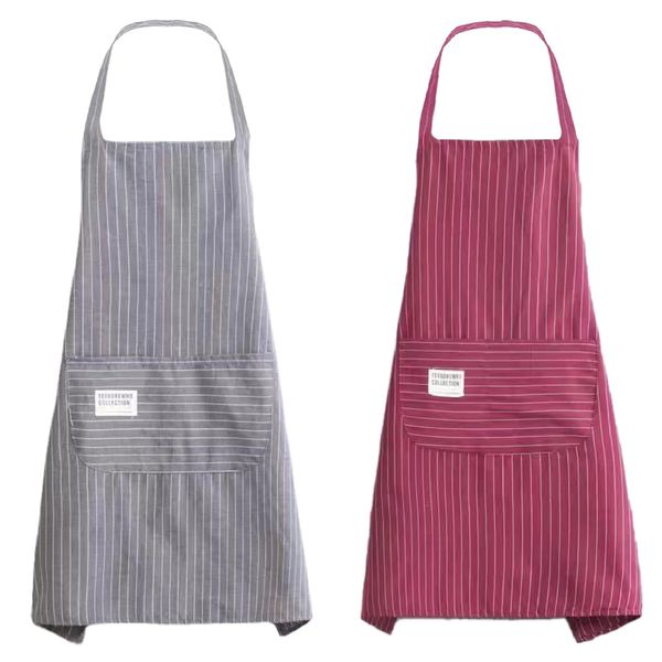 YREYBN 2 Pack Unisex Adjustable Bib Apron, Apron with 2 Pockets Cooking Kitchen Chef Aprons, Women Men Aprons for Baking Cooking Gardening, for Home Kitchen, Restaurant, Coffee House