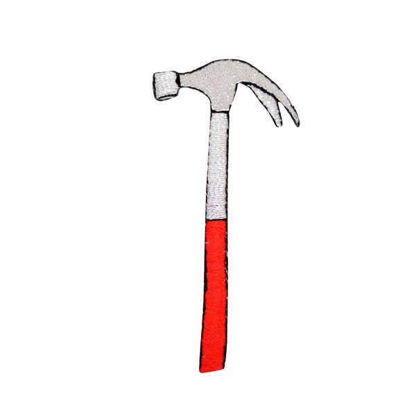 Red Hammer Embroidered Iron on Patch