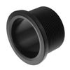 Maxmoral 2PCS Shower Drain Flange Thread Adapter 2 inch Threaded Pipe for Square Adjustable Ring Rubber Coupler Black