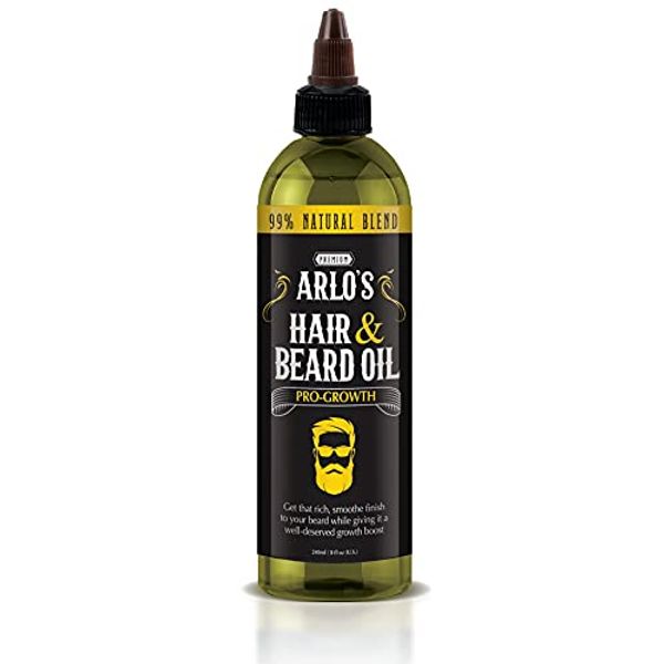 Arlo's Pro-Growth Hair and Beard Oil 8 oz. - Hair Oil, Mustache Oil and Beard Oil Growth