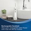 Waterpik Cordless Pearl Rechargeable Portable Water Flosser for Teeth, Gums, Braces Care and Travel with 4 Flossing Tips, ADA Accepted, WF-13 White