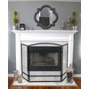 3-PANEL FIREPLACE SCREEN FOLDABLE WROUGHT METAL IRON MESH FIRE SPARK GUARD, NEW!