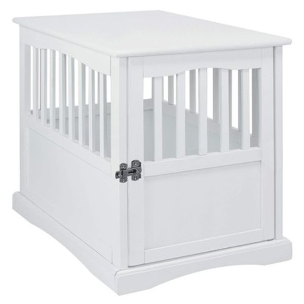 Indoor Kennel Dog Crate End Table Night Stand Furniture with Lockable Gate for M