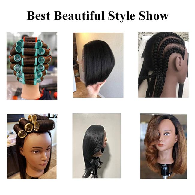Afro Mannequin Head With Hair for Braiding Cornrow Practice Head 100% Hair  Training Mannequin Dummy Heads for Hairdressing Salon