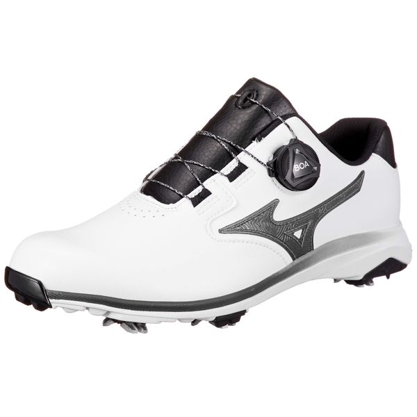 Mizuno Golf Shoes Nexlite GS Boa Spike 51GM2115 Men's, multicolor (white / black)