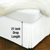 Space Maker Extra-Long 21" Drop Length Bed Skirt, Twin XL, White