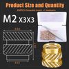 200 Pcs M2 Threaded Inserts for Plastic, M2 Heat Set Insert Brass Metric Knurled Nuts Assortment Kit for 3D Printing