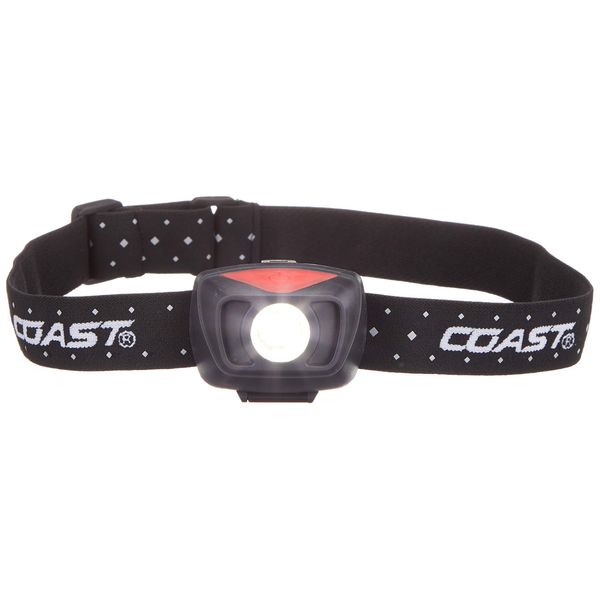 Coast Polysteel 60 400 Lumen Stormproof LED Headlamp (30415), Black