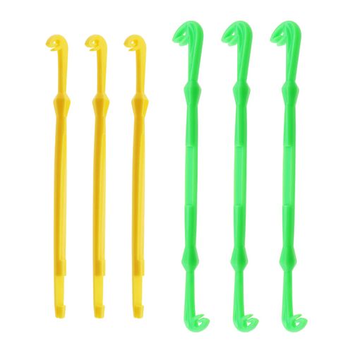 ECSiNG 6Pcs Fishhook Removal Tools Bait Needle Knotted Fly Hook Set Fishing Quick Nail Knot Tying Tool Set Fishing Accessories Plastic