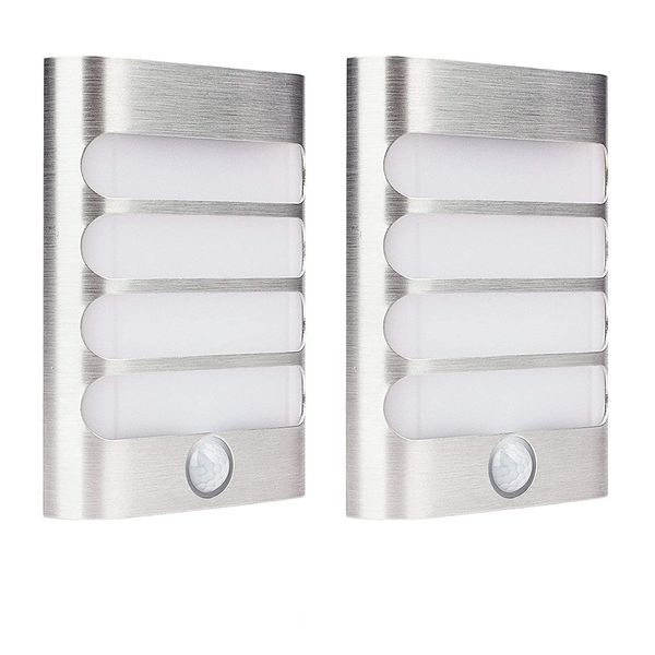 Leadleds Indoor Motion Sensor Wall Lamp (2-Pack), Warm White LED Stick-on Anywhere Security Lights for Stair,Kitchen,Bathroom,Laundry Room,Hallway,Closet