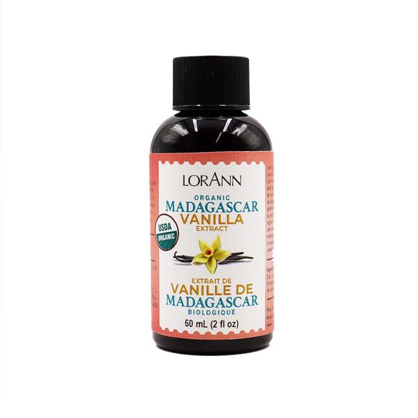 LorAnn Organic Madagascar Vanilla Extract, 2 ounce bottle