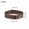 sourcing map 4 Pcs PU Leather Loops Replacement Retaining Ring Keeper for 19mm Width Watch Band, Dark Brown