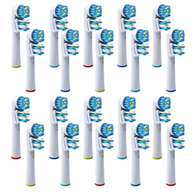 Double Clean Brush Heads, Compatible with Braun Oral-B Dual Clean Electric Toothbrush - Pack of 20