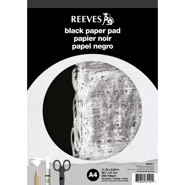 Reeves A4 Paper Pad - Black,8490671