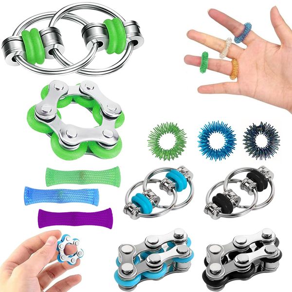 12 Stück Fidget Toys, Adhs Spielzeug, Anti Stress Spielzeug, Fidget Toys Erwachsene, Adhs Spielzeug Erwachsene, Stimming Toy, Anti Stress Spielzeug Erwachsene, Beste Fidget Toys