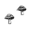 Sterling Silver Wild Mushroom Stud Post Earrings
