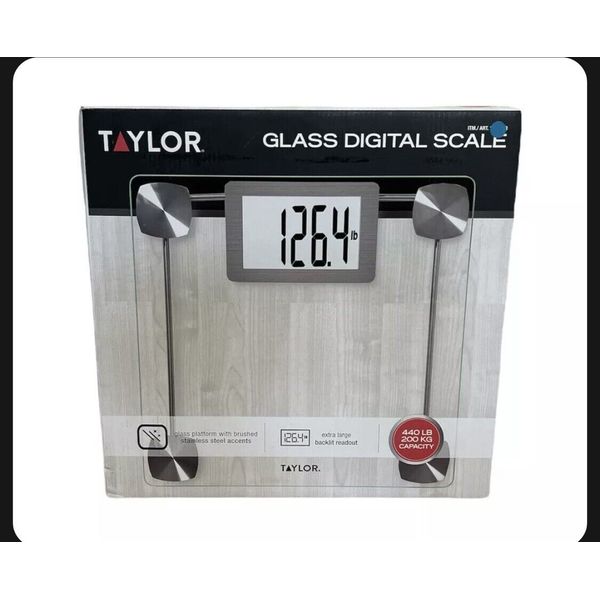 Taylor Digital Glass Bathroom Scale - New Without Box