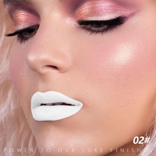 HHLTOH White Cream Matte Lipstick Stick for Women - Smooth Crayon Lips & Face Paint Stick, Natural Pigmented White Lip Color for Halloween Birthday Party Makeup, Lápiz labial mate blanco crema, 02
