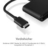ICY BOX 60649 BOX SD Card Reader with USB-C, USB 3 Card Reader for SD, Micro SD or CF, Integrated Cable, Aluminium, Black