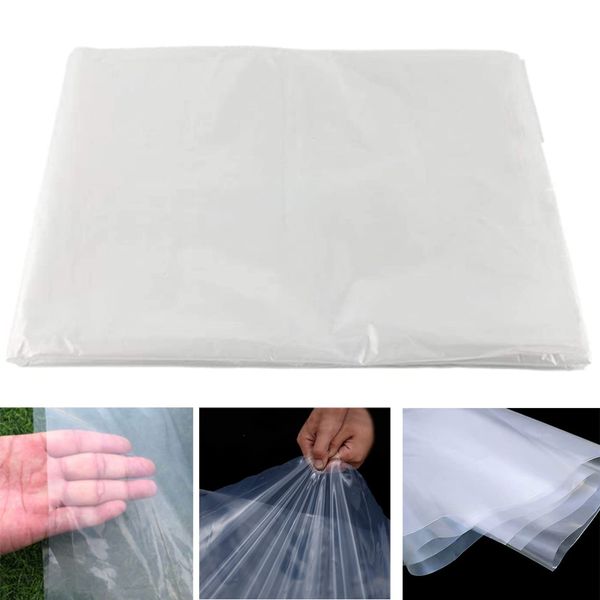 Clear Thick Plastic Polythene Roofing Sheet Garden Greenhouse Protection Cover Polytunnel Dust Sheets for Decorating Painting Furniture Plant (1m x 2m,3.3ft x 6.6ft)