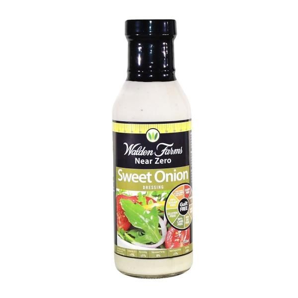 Walden Farms Sweet Onion Dressing 12-ounce Bottles (Pack of 6) - Smooth and Creamy, Vegan, Kosher, and Keto Friendly