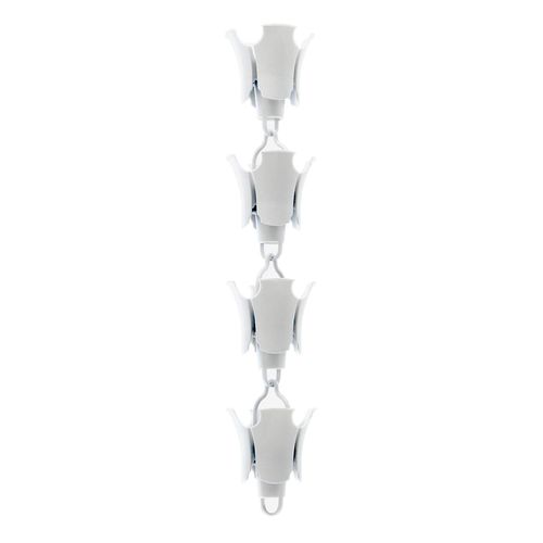 First Plast RAIN1B Modular Rain Chain Dripper White