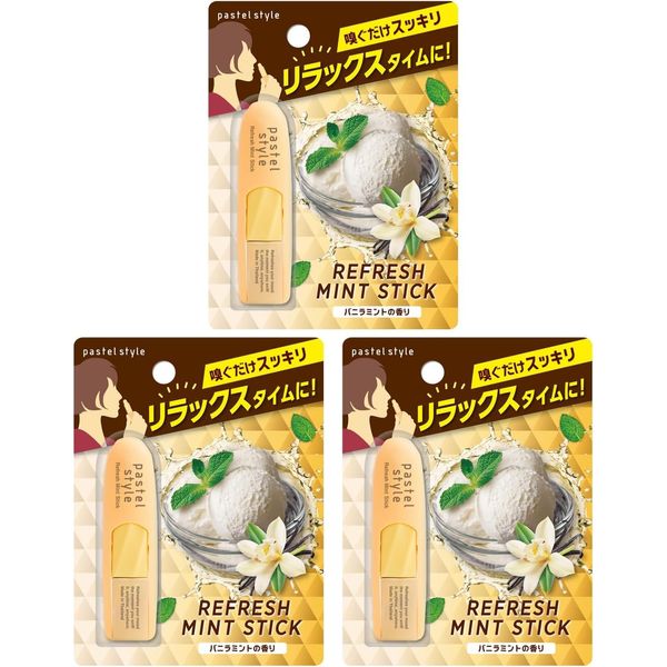 Pastel Style Refresh Mint Sticks, Set of 3, Vanilla Mint
