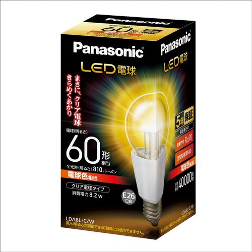 Panasonic LED Bulb E26 Base Bulb 40 形相 This Color Equivalent, General Bulb Clear Type
