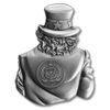 2025 2 oz Samoa Silver Uncle Sam Shaped Coin (High Relief, Box, CoA)