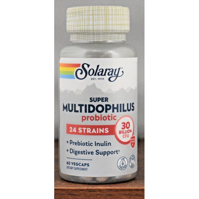 Solaray Super Multidophilus Probiotic 24 Strains 30 Billion CFU 60 Capsules