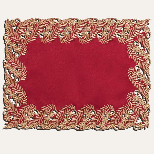 Burgundy Gold Table Placemats - Anyce Collection - Placemats / Set of 4