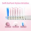 Kids Electric Toothbrushes Age 3+ Years Toddler Childrens Battery Toothbrush with Timer Colorful Flashing Light 4 Brush Heads for Baby Childs Boys Girls Waterproof Deep Clean Seago SG977 (Pink)