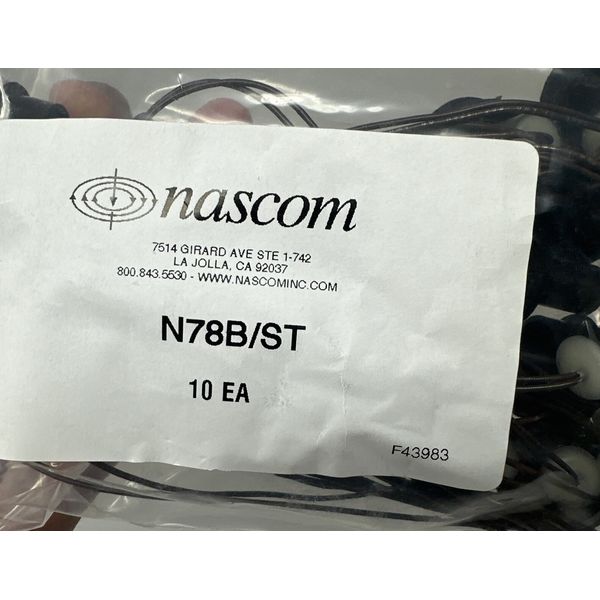 10-Pack Nascom N78B/ST 1" Recessed Door Contact, Brown