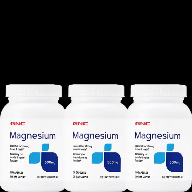 GnC Magnesium 500mg 120 capsules, 3 capsules, 120 capsules