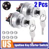 2 X Universal Ignition Starter Key Switch Set For Car Tractor Trailer Truck RV