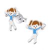 Gymnast Dancer Stud Earrings 925 Sterling Silver
