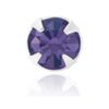 Andralok Sterling silver 3.5mm round tanzanite crystal nose stud