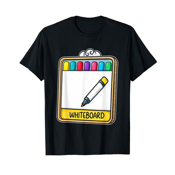 Colourful Whiteboard Marker Set Graphic T-Shirt, black, S