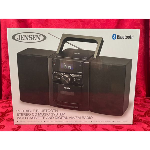 JENSEN: Bluetooth Music System (CD-785) Cassette/MP3/CD/Radio Player, Black