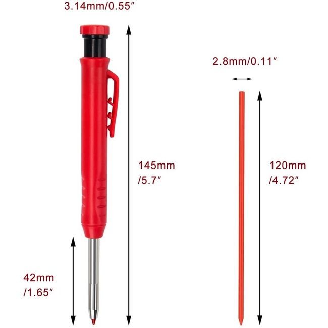 Solid Carpenter Pencil Set Woodworking Tools Mechanical Pencil 3