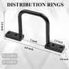 Aothotop 24 Pcs Cable Management D Ring - 2 Inch D Ring Aluminum Cable Distribution Ring for Sorting Out Electric Cables - Black