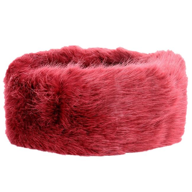 Polar Expo Maroon Faux Fur Headband