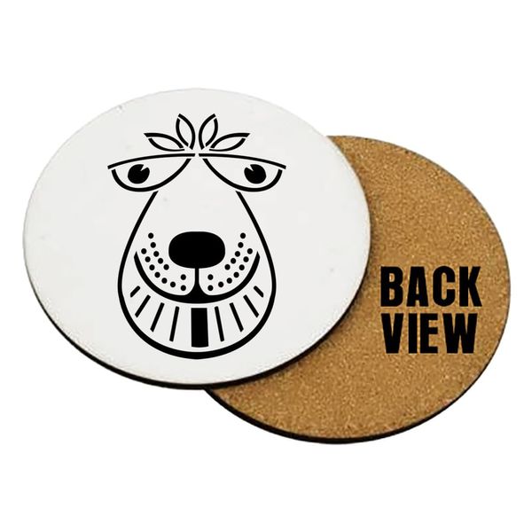 Space hopper RetroCoaster, Nostalgia Coaster, Drinks Coffee-Tea Coaster. (Round Ceramic Coaster)