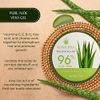 Aloderma Organic Aloe Vera Gel for Face - Made within 12 Hours of Harvest - 96% Pure Aloe Vera Gel for Skin, Scalp, Hair - Soothing Aloe Vera Face Moisturizer, Hydrating Aloe Gel for Sunburn Relief