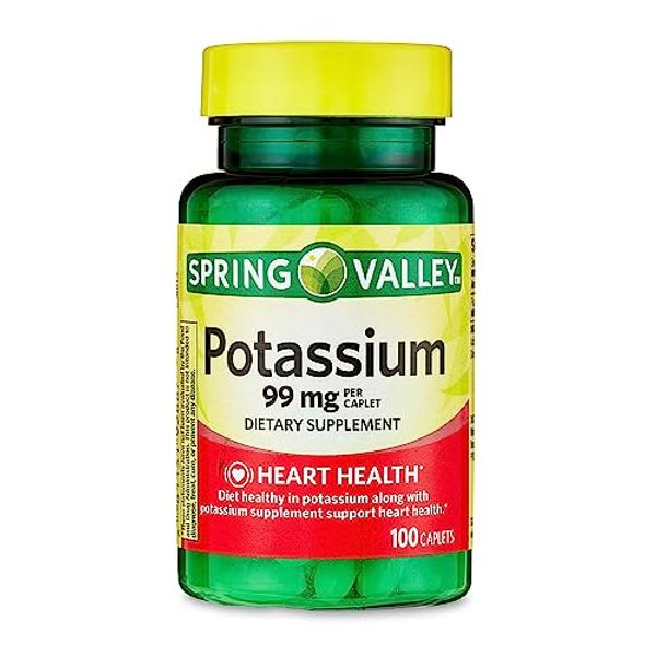 Spring Valley Potassium 99 mg from Potassium Gluconate 595 mg (100 Count)