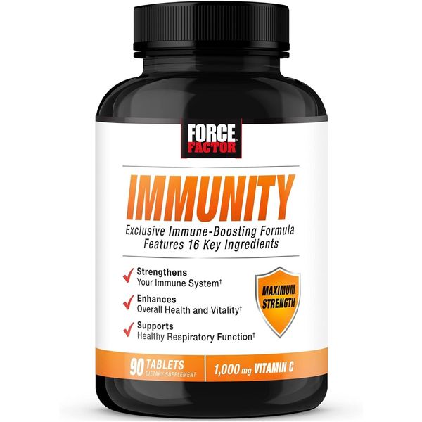 Force Factor Immunity Booster 1,000mg Zinc, Vitamin C, Elderberry 90 Tabs