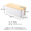 Cable Box White with Lid, Table Tap Storage, Outlet Storage, Cord Case, Tamper Proof